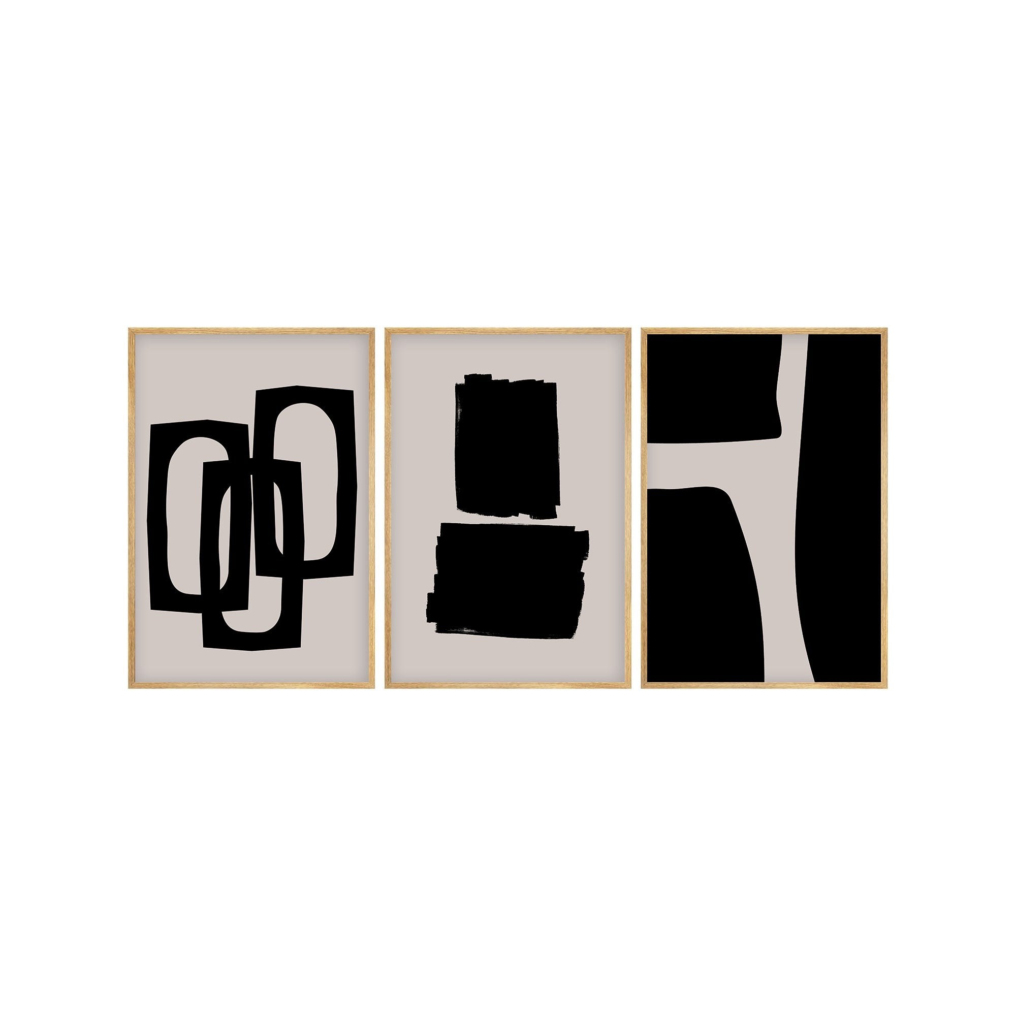 Transform a Sua Casa com Este Conjunto de 3 Quadros Decorativos em Madeira Maciça - Arte Multicolor Premium 50x70cm