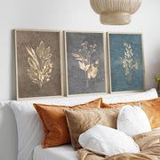 Quadro Decorativo MDF Emoldurado Multicolor Huhu242 - 3 Peças 50x35cm Madeira Maciça