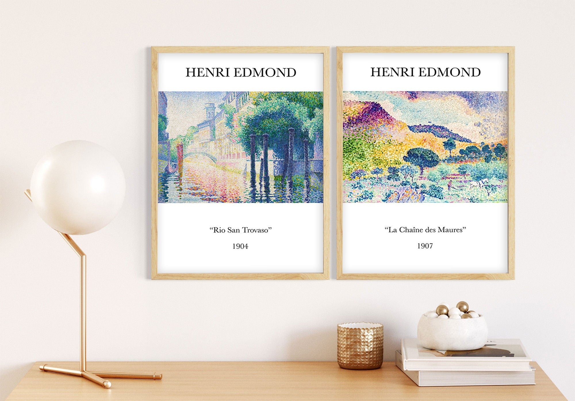 Quadro Decorativo MDF Emoldurado Huhu267 Multicolor 50x70cm - 2 Peças em Madeira Maciça