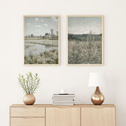 Quadro Decorativo MDF Emoldurado Multicolor 30x40cm - Conjunto 2 Peças Madeira Maciça