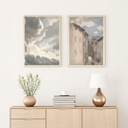 Quadro Decorativo MDF Emoldurado Multicolor 30x40cm - Conjunto 2 Peças Madeira Maciça