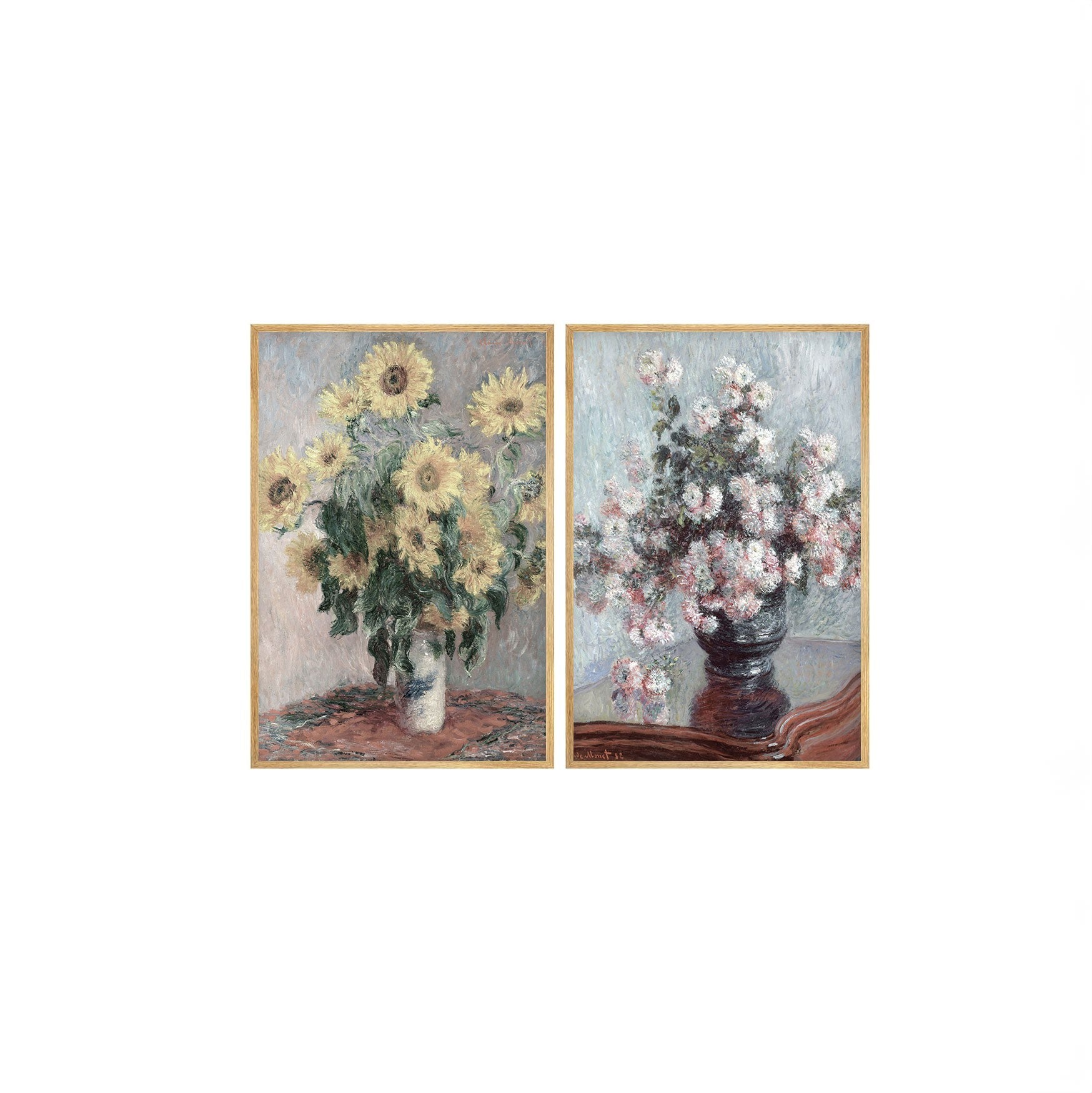 Quadro Decorativo MDF Emoldurado Multicolor Huhu279 - 50x70cm (2 Peças) - Moldura Madeira Maciça