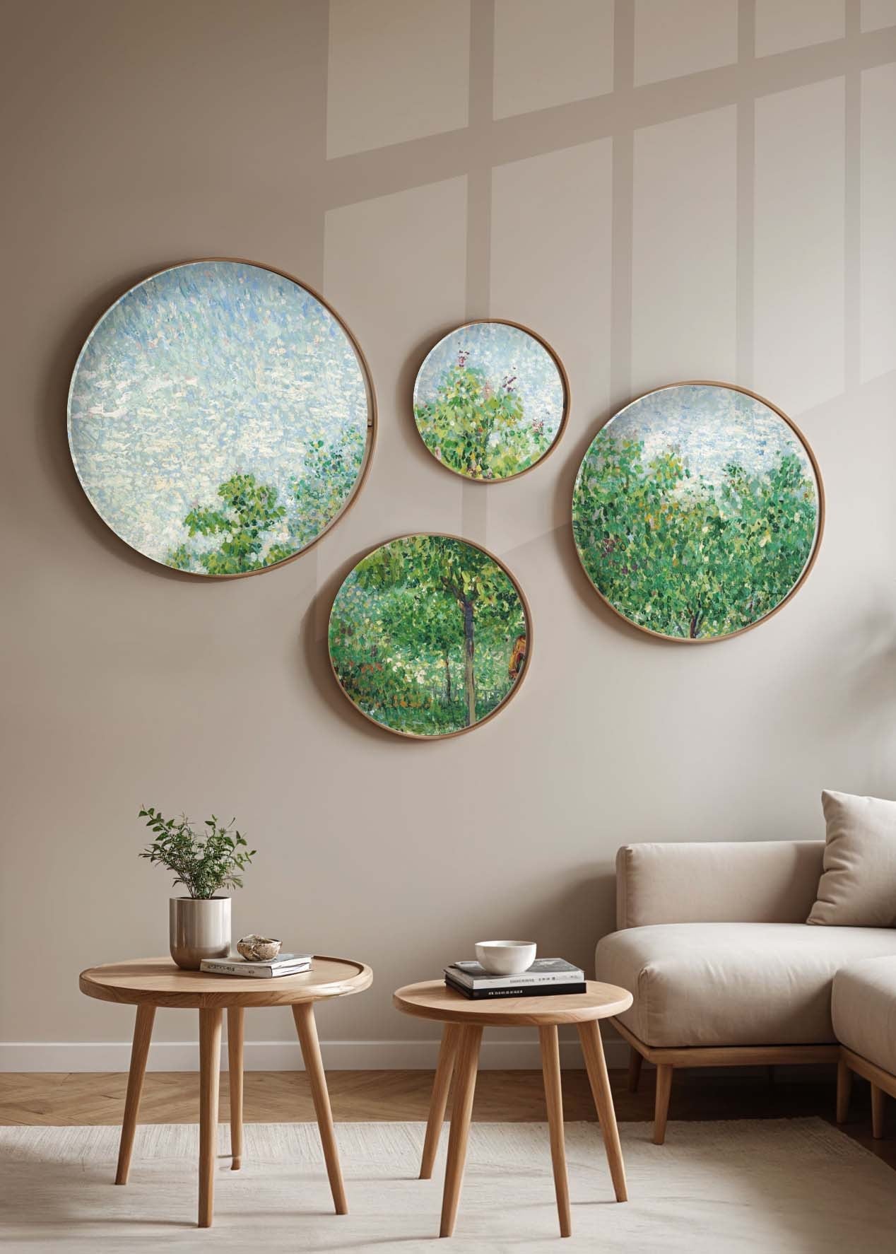 Pinturas Decorativas em Moldura de MDF – 45x45, 36x36, 27x27, 18x18 cm – 100% Madeira Maciça