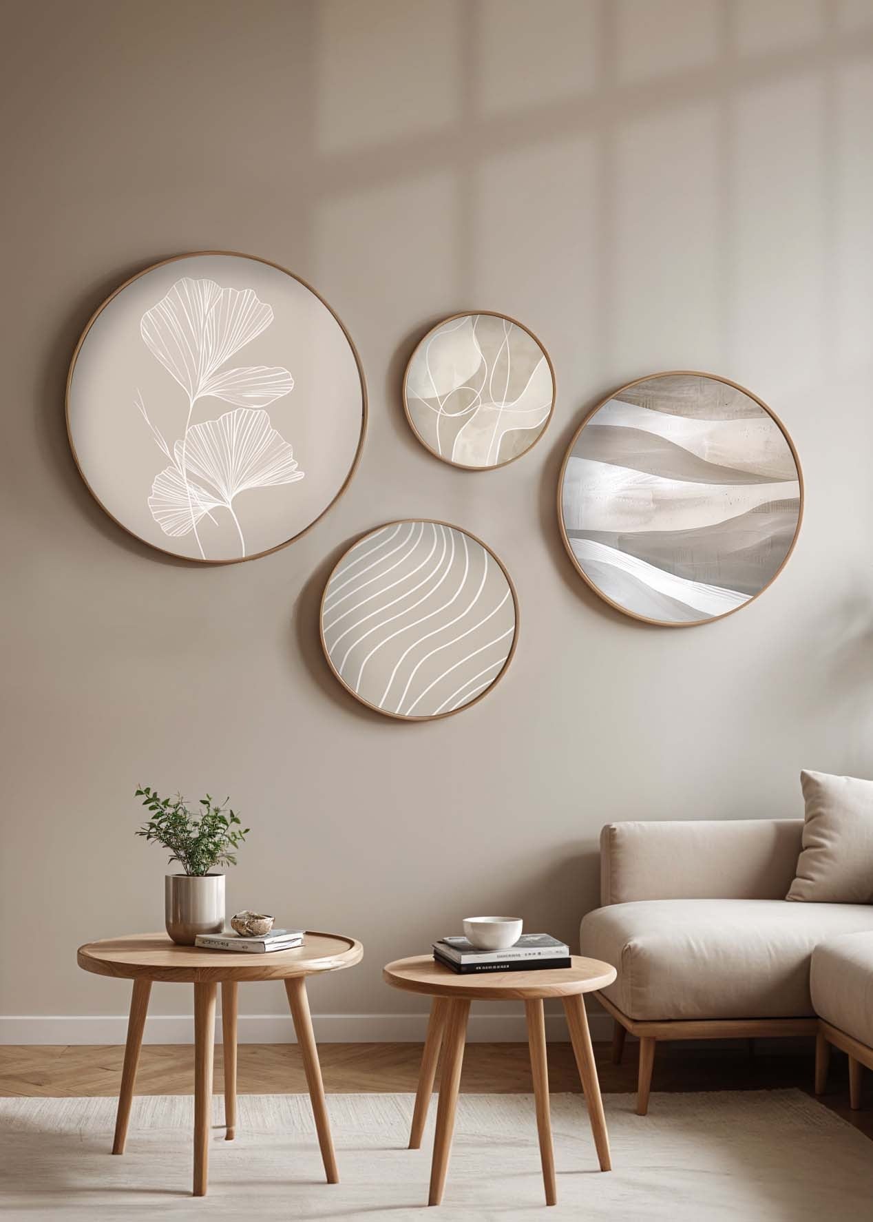 Pinturas Decorativas em Moldura de MDF – 45x45, 36x36, 27x27, 18x18 cm – 100% Madeira Maciça