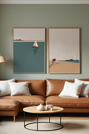 Conjunto de Quadros Decorativos Huhu486 50 x 70 cm (2 Peças) – Multicolor, MDF 3 mm com Moldura em Madeira Maciça 2,5 cm