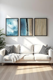 Quadro Decorativo MDF Emoldurado Multicolor 30x40cm - Conjunto 3 Peças Madeira Maciça