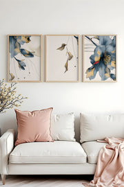 Quadro Decorativo MDF Emoldurado Multicolor 20x30cm - Conjunto 3 Peças Madeira Maciça