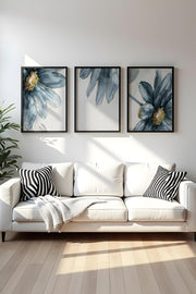 Quadro Decorativo MDF Emoldurado Multicolor 30x40cm - Conjunto 3 Peças Madeira Maciça