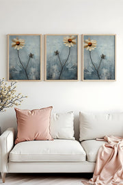 Quadro Decorativo MDF Emoldurado Multicolor 20x30cm - Conjunto 3 Peças Madeira Maciça