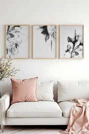 Quadro Decorativo MDF Emoldurado Multicolor 50x70cm - Conjunto 3 Peças Huhu479