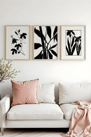 Quadro Decorativo MDF Emoldurado Multicolor 3 Peças 35x50cm - Moldura Madeira Maciça