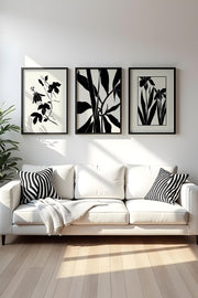 Quadro Decorativo MDF Emoldurado Multicolor 20x30cm - Conjunto 3 Peças Madeira Maciça