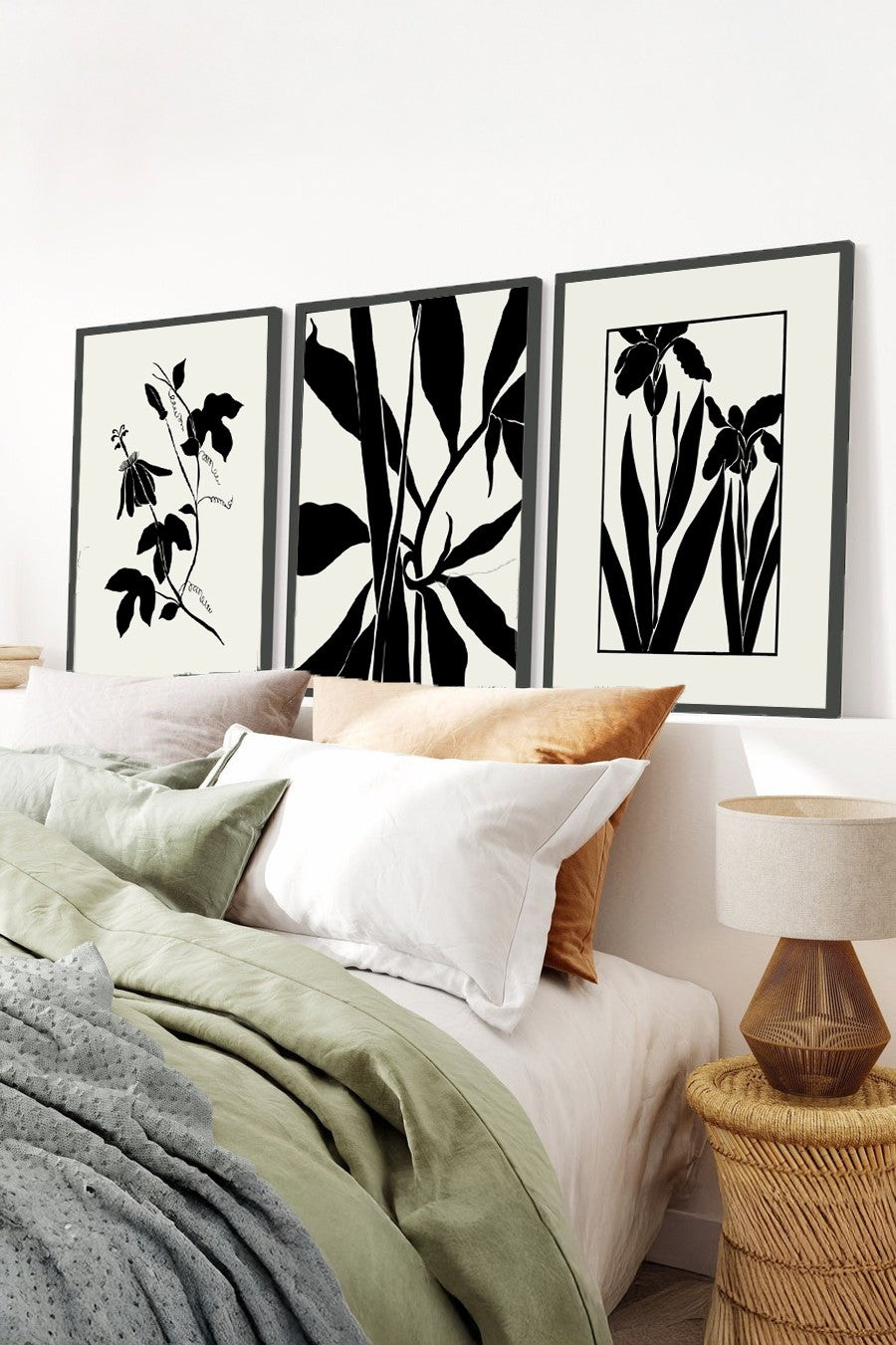 Quadro Decorativo MDF Emoldurado Multicolor 20x30cm - Conjunto 3 Peças Madeira Maciça