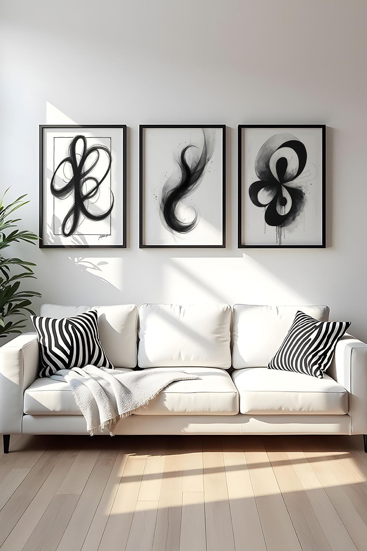 Quadro Decorativo MDF Emoldurado Multicolor 20x30cm - Conjunto 3 Peças Huhu430