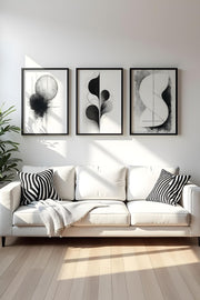 Conjunto de Quadros Decorativos 3 Peças 30x40 cm – Huhu436 – MDF Multicolor com Moldura em Madeira Maciça