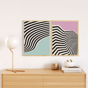 Quadro Decorativo MDF Emoldurado Huhu243 Multicolor 20x30cm - 2 Peças em Madeira Maciça