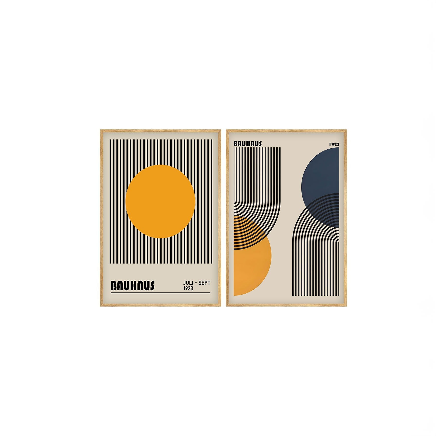 Quadro Decorativo MDF Emoldurado Huhu244 Multicolor 50x70cm - 2 Peças em Madeira Maciça