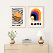 Quadro Decorativo MDF Emoldurado Multicolor Huhu246 - 2 Peças 50x35cm Madeira Maciça