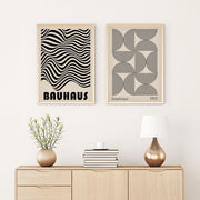 Quadro Decorativo MDF Emoldurado Multicolor Huhu247 - 50x35cm (2 Peças) - Moldura Madeira Maciça