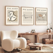 Quadro Decorativo MDF Emoldurado Multicolor 30x40cm - Conjunto 3 Peças Madeira Maciça