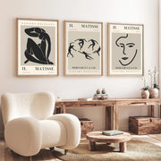 Quadro Decorativo MDF Emoldurado Multicolor 20x30cm - Conjunto 3 Peças Madeira Maciça