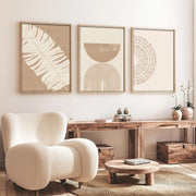 Quadro Decorativo MDF Emoldurado Multicolor 30x40cm - Conjunto 3 Peças Madeira Maciça