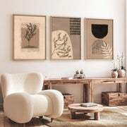 Quadro Decorativo MDF Emoldurado Multicolor 30x40cm - Conjunto 3 Peças Huhu260