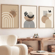 Quadros decorativos em MDF e madeira maciça – 50 x 35 cm – 3 peças