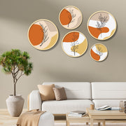 Conjunto Decorativo de 5 Quadros MDF Multicolor Yats-03 - Madeira Maciça com Moldura