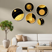 Conjunto Decorativo de 5 Quadros MDF Multicolor Yats-10 - Madeira Maciça com Moldura