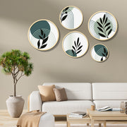 Conjunto Decorativo Yats-22 - 5 Quadros MDF Multicolor em Madeira Maciça para Parede