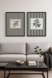 Conjunto de 2 Quadros Decorativos MDF Emoldurados Multicolor 35x50cm - Moldura Madeira Maciça