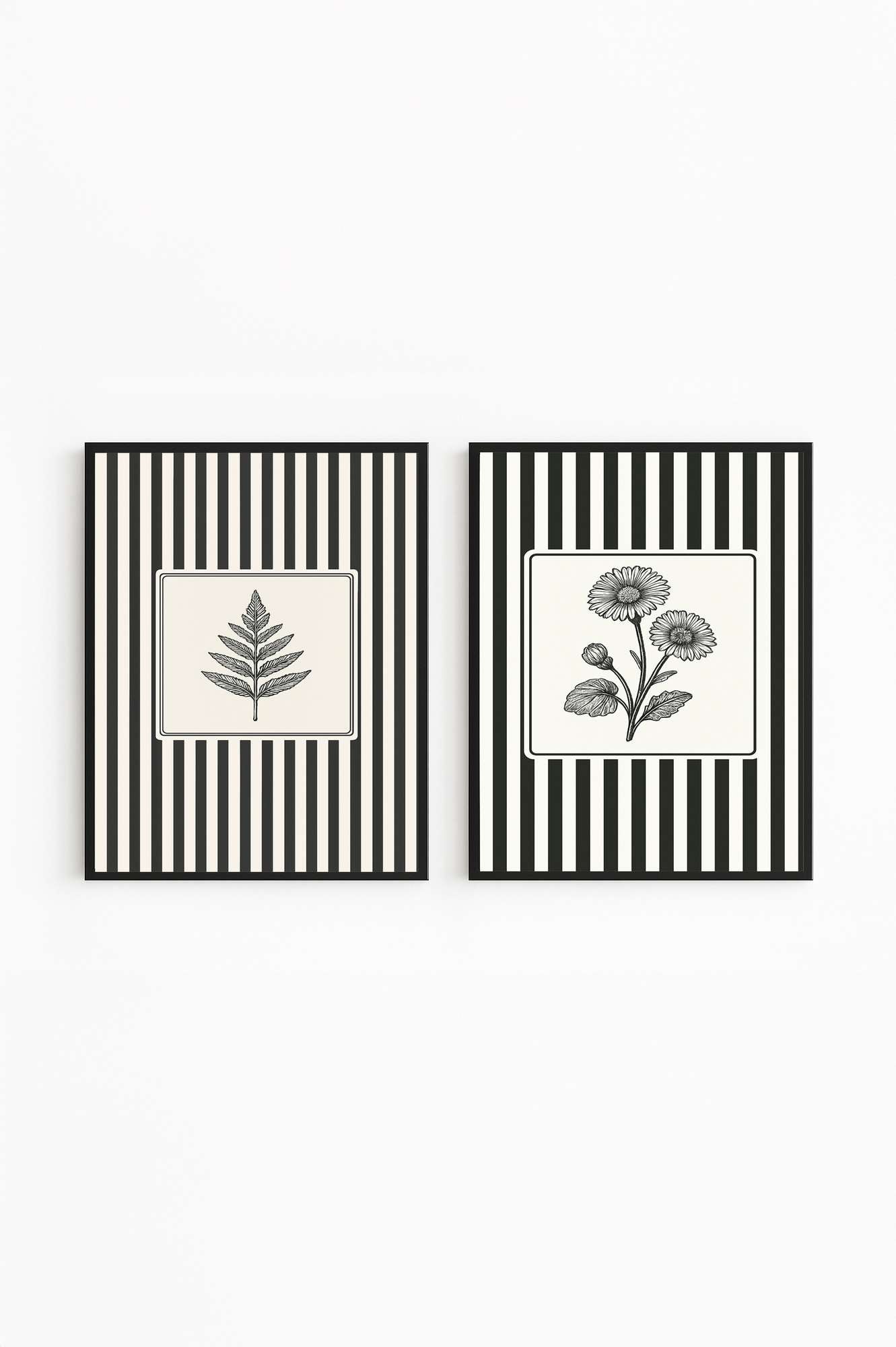 Conjunto de 2 Quadros Decorativos em MDF com Moldura de Madeira Maciça, 50 x 70 cm – Multicolor (Czgl2-50 x 70 | 693BSE6142)