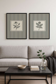 Conjunto de 2 Quadros Decorativos MDF Emoldurados 35x50cm - Madeira Maciça Multicolor