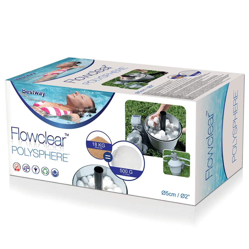Bestway Bolas de filtro Flowclear 500g 58475