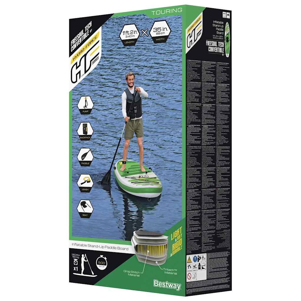 Bestway Conjunto SUP insuflável Hydro-Force Freesoul 340x89x15cm