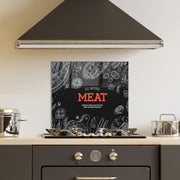 Arte Decorativa em Vidro Temperado Multicolor 60x60cm - Pintura Moderna para Parede