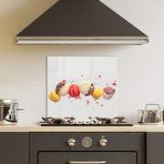 Arte Decorativa em Vidro Temperado Multicolor 60x60cm - Pintura Moderna para Parede