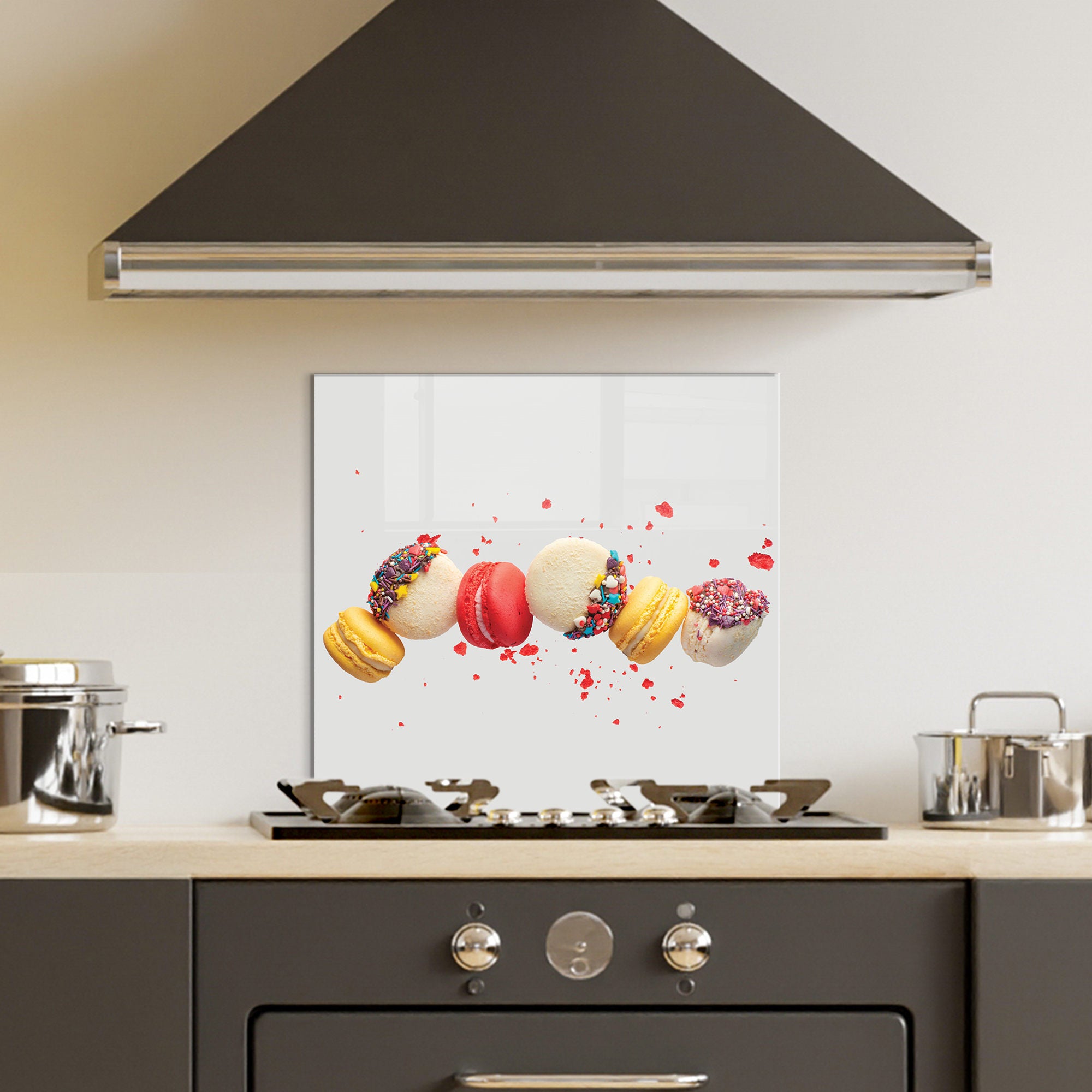 Arte Decorativa em Vidro Temperado Multicolor 60x60cm - Pintura Moderna para Parede