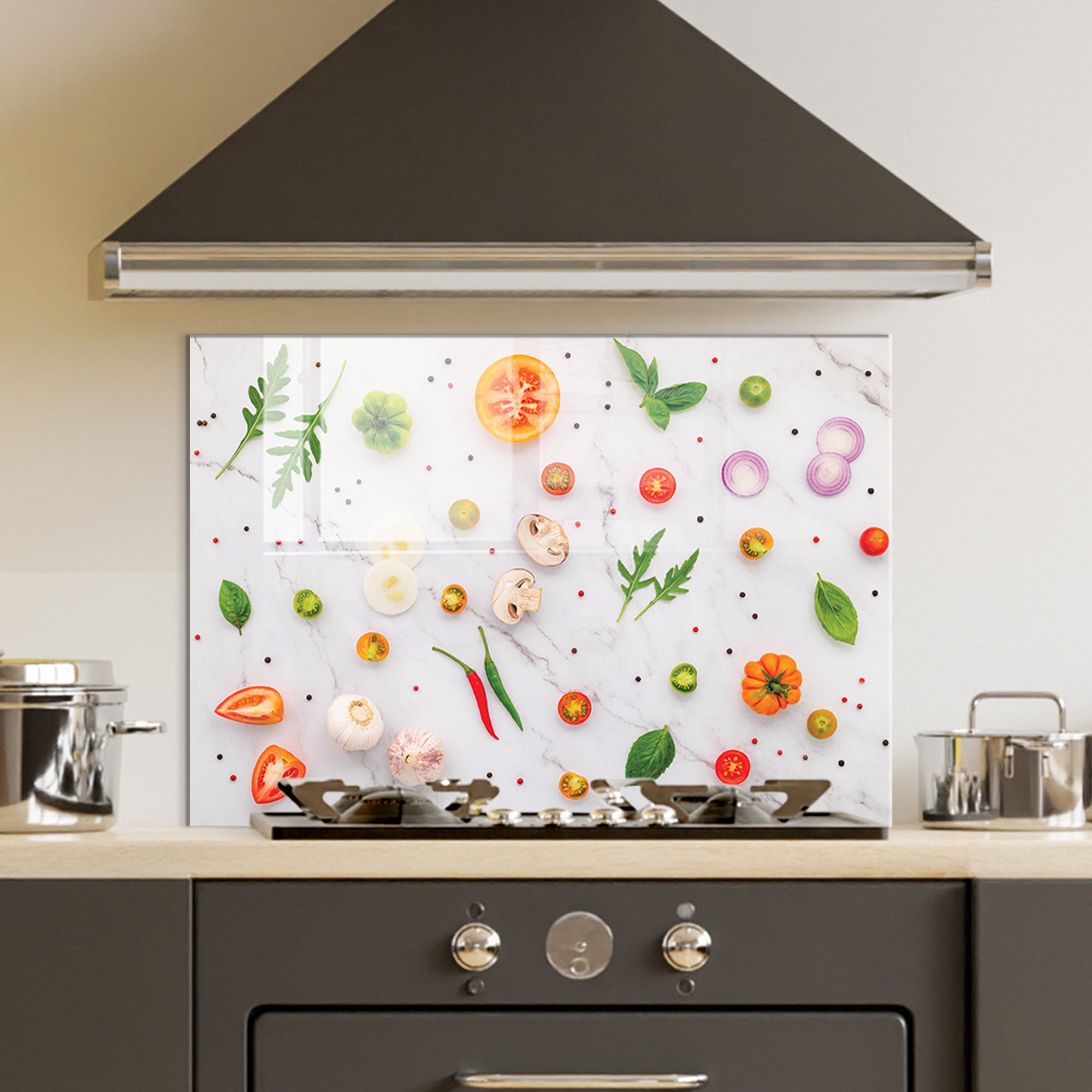 Arte Decorativa em Vidro Temperado Multicolor 70x100cm - Pintura Moderna de Alta Qualidade