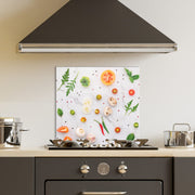 Arte Decorativa em Vidro Temperado Multicolor 60x60cm - Pintura Moderna para Parede