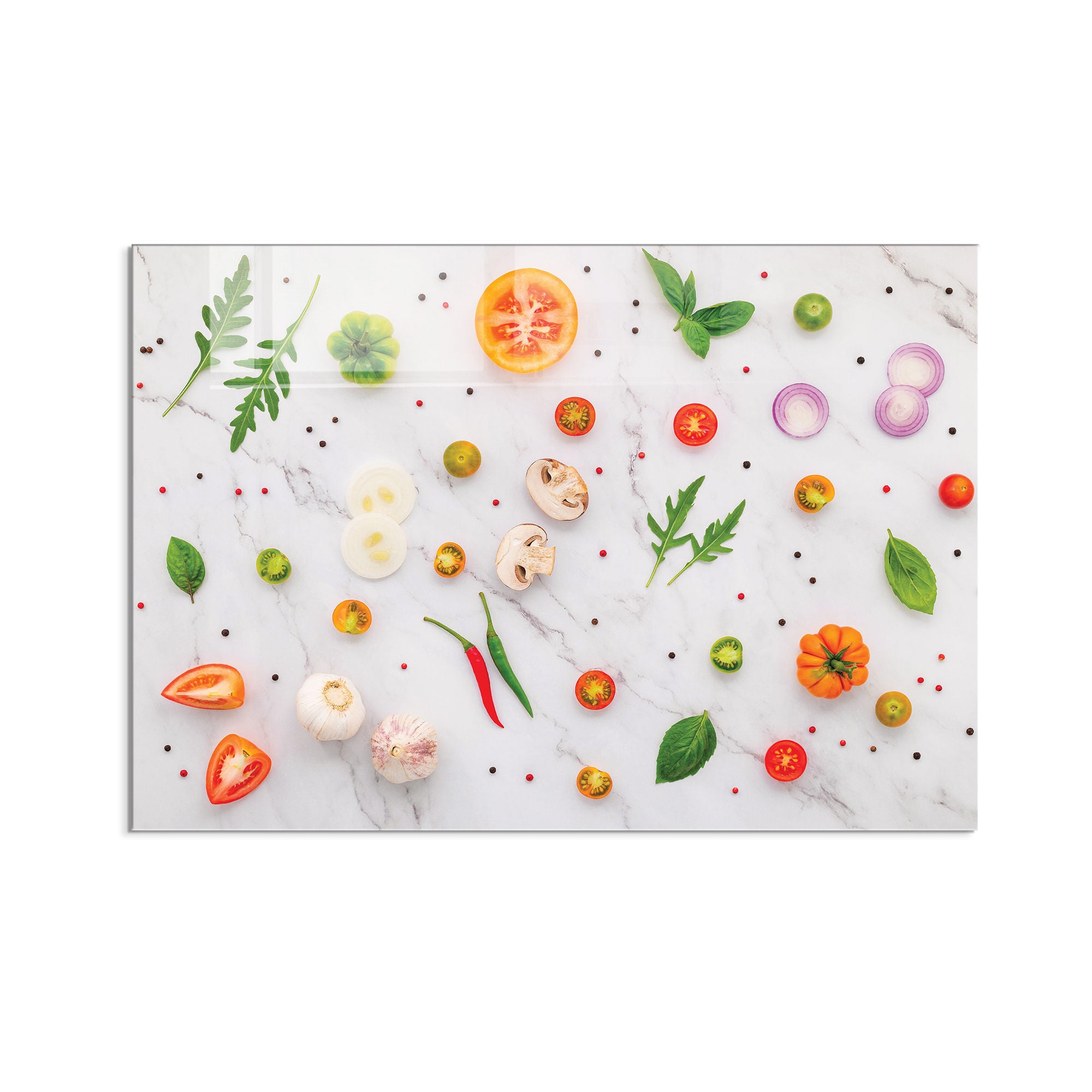 Arte Decorativa em Vidro Temperado Multicolor 50x70cm - Pintura Moderna para Parede