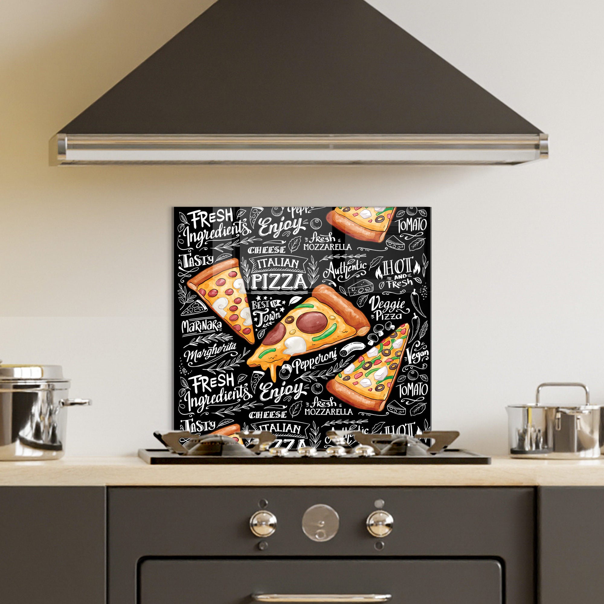 Arte Decorativa em Vidro Temperado Multicolor 60x60cm - Pintura Moderna para Parede