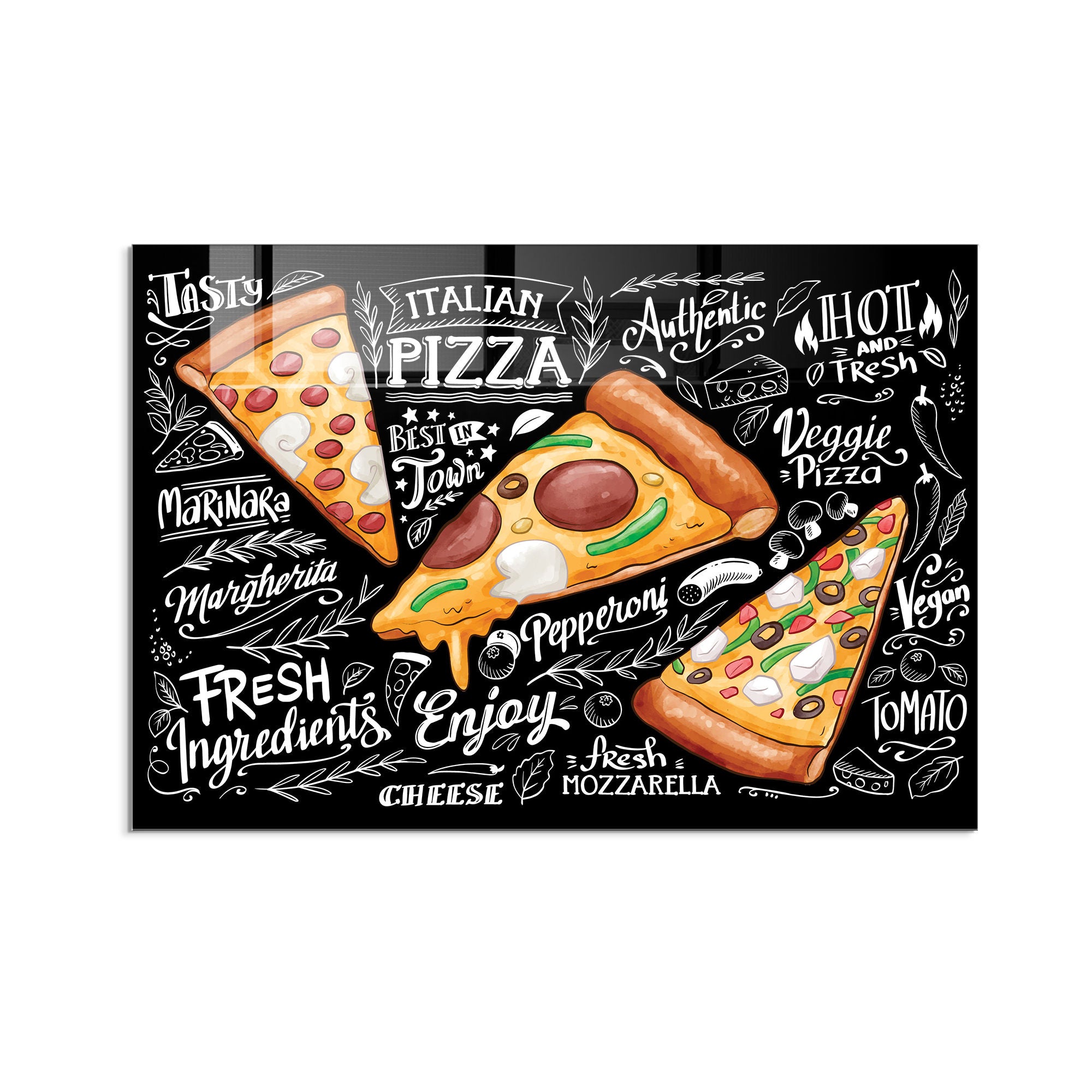 Arte Decorativa em Vidro Temperado Multicolor 50x70cm - Pintura Moderna para Parede