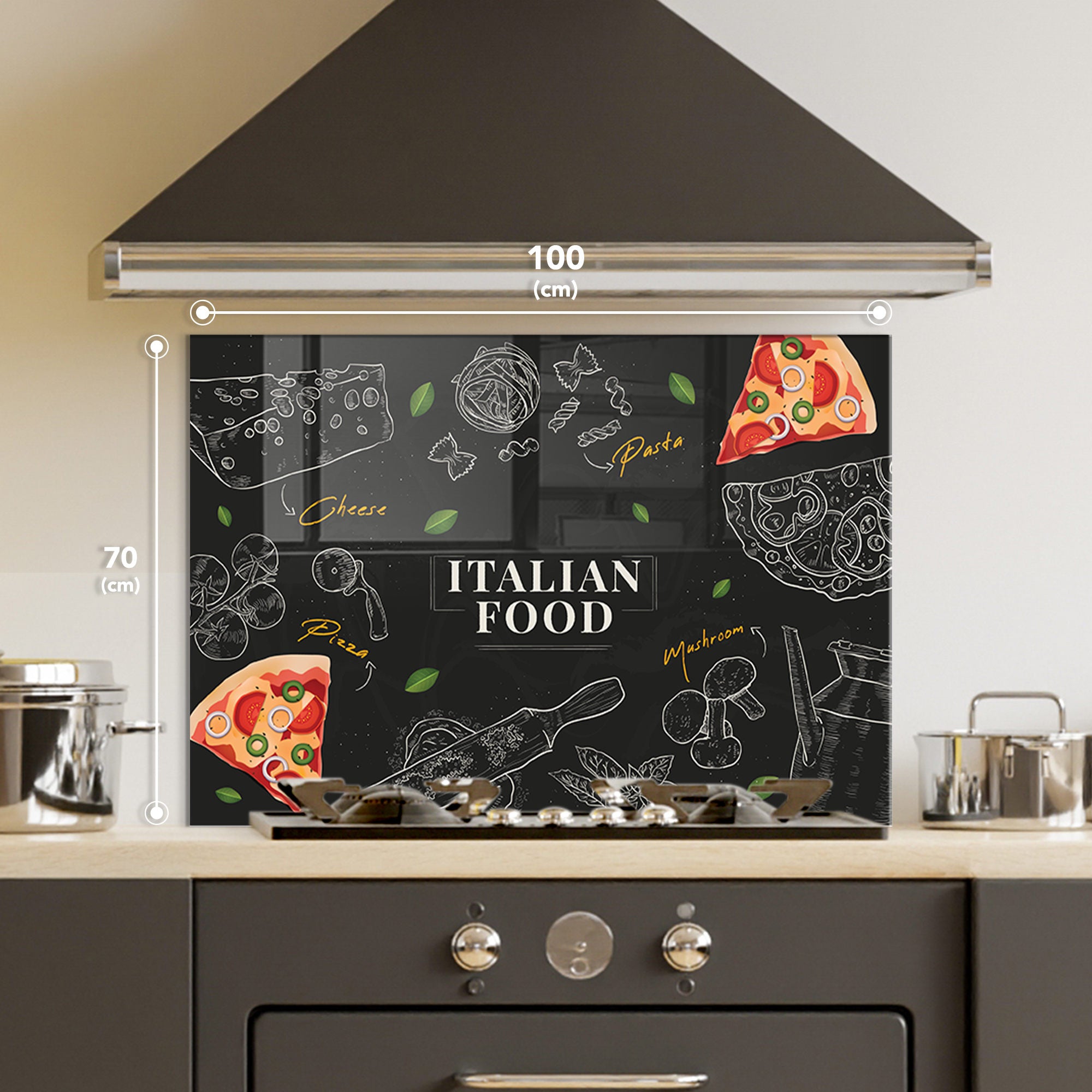 Arte Decorativa em Vidro Temperado Multicolor 70x100cm - Pintura Moderna de Alta Qualidade