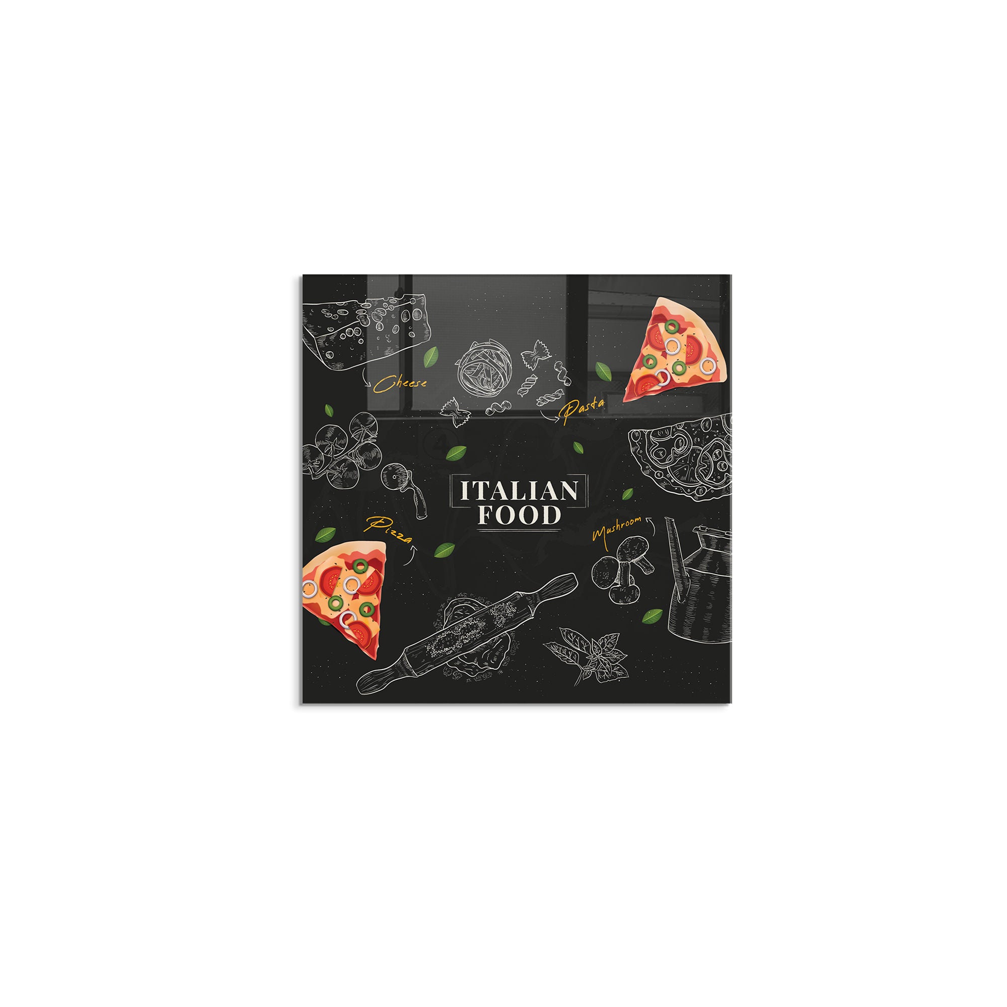 Quadro Decorativo em Vidro Temperado 60 x 60 cm (4 mm), Multicolor – 2008 | Ref. 695CRS1118