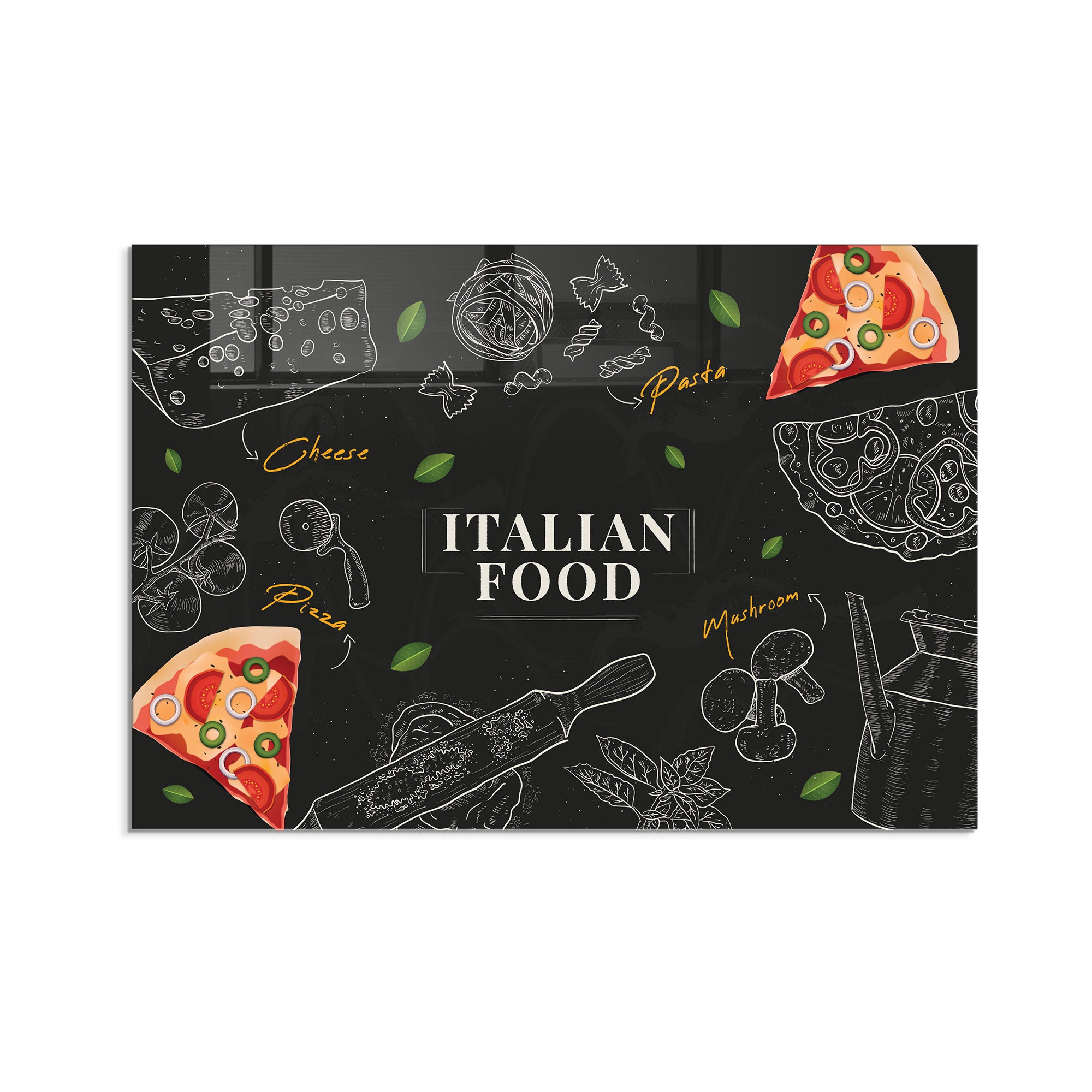 Arte Decorativa em Vidro Temperado Multicolor 50x70cm - Pintura Moderna para Parede