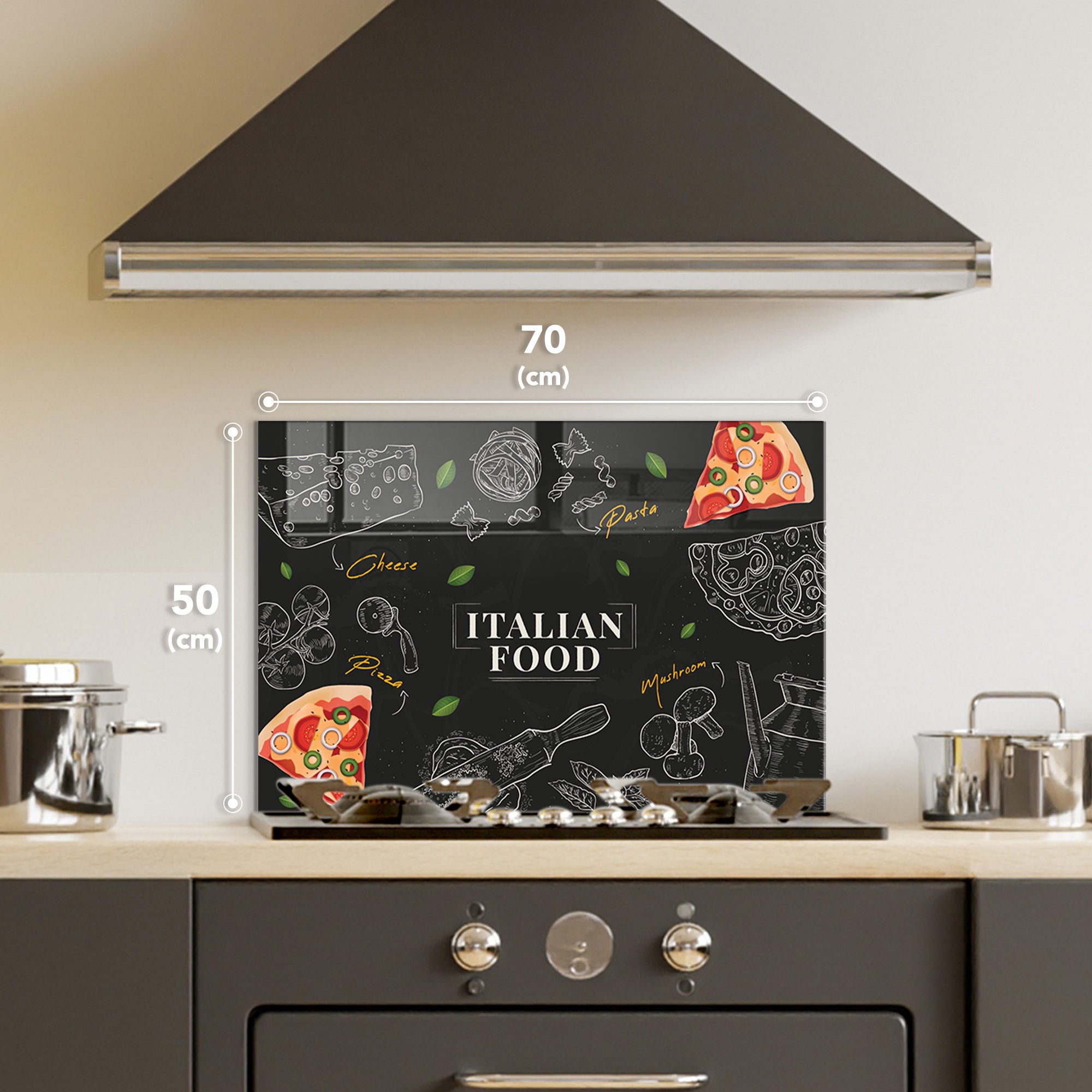 Arte Decorativa em Vidro Temperado Multicolor 50x70cm - Pintura Moderna para Parede