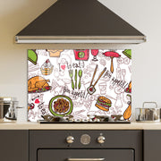 Arte Decorativa em Vidro Temperado Multicolor 70x100cm - Pintura Moderna de Alta Qualidade