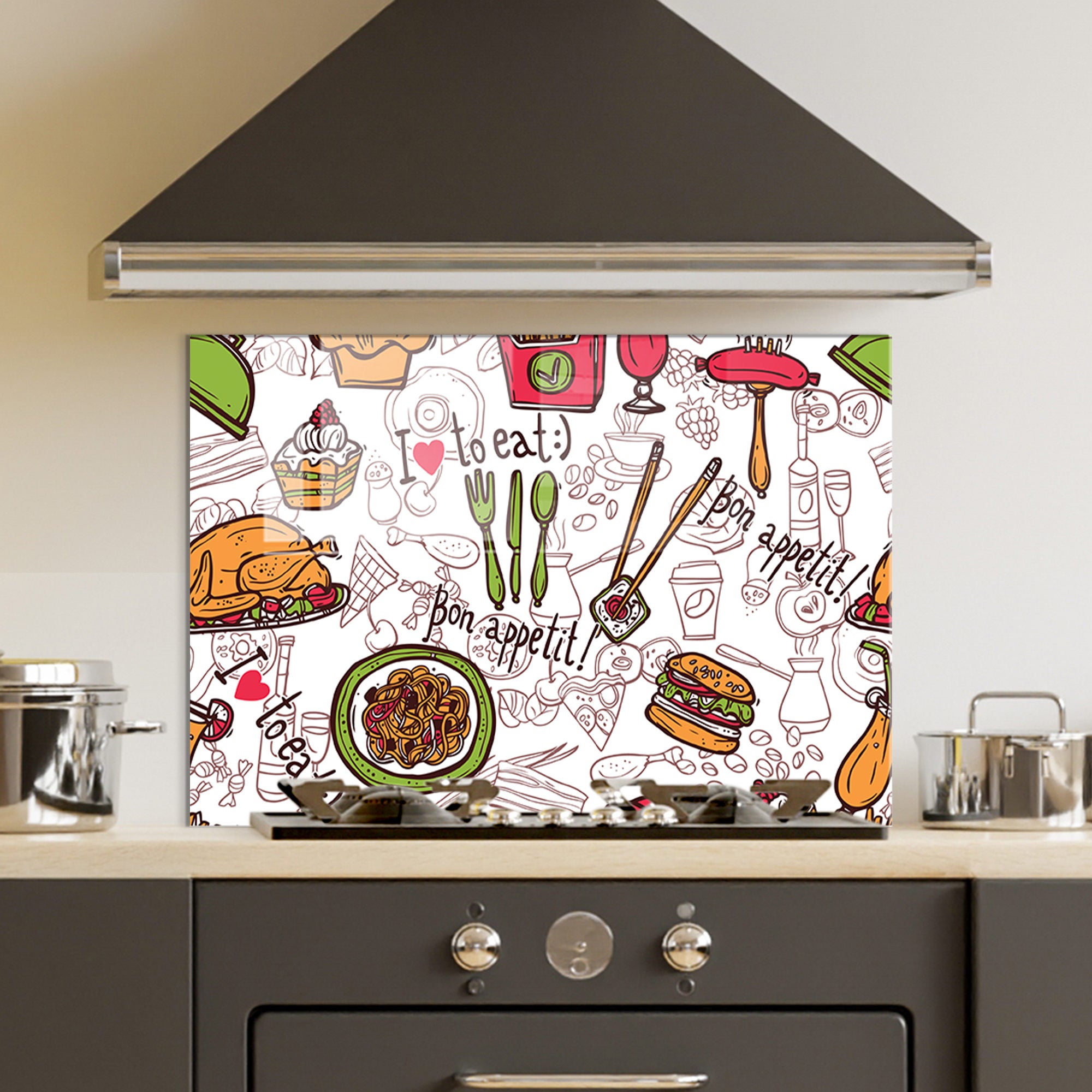 Arte Decorativa em Vidro Temperado Multicolor 70x100cm - Pintura Moderna de Alta Qualidade